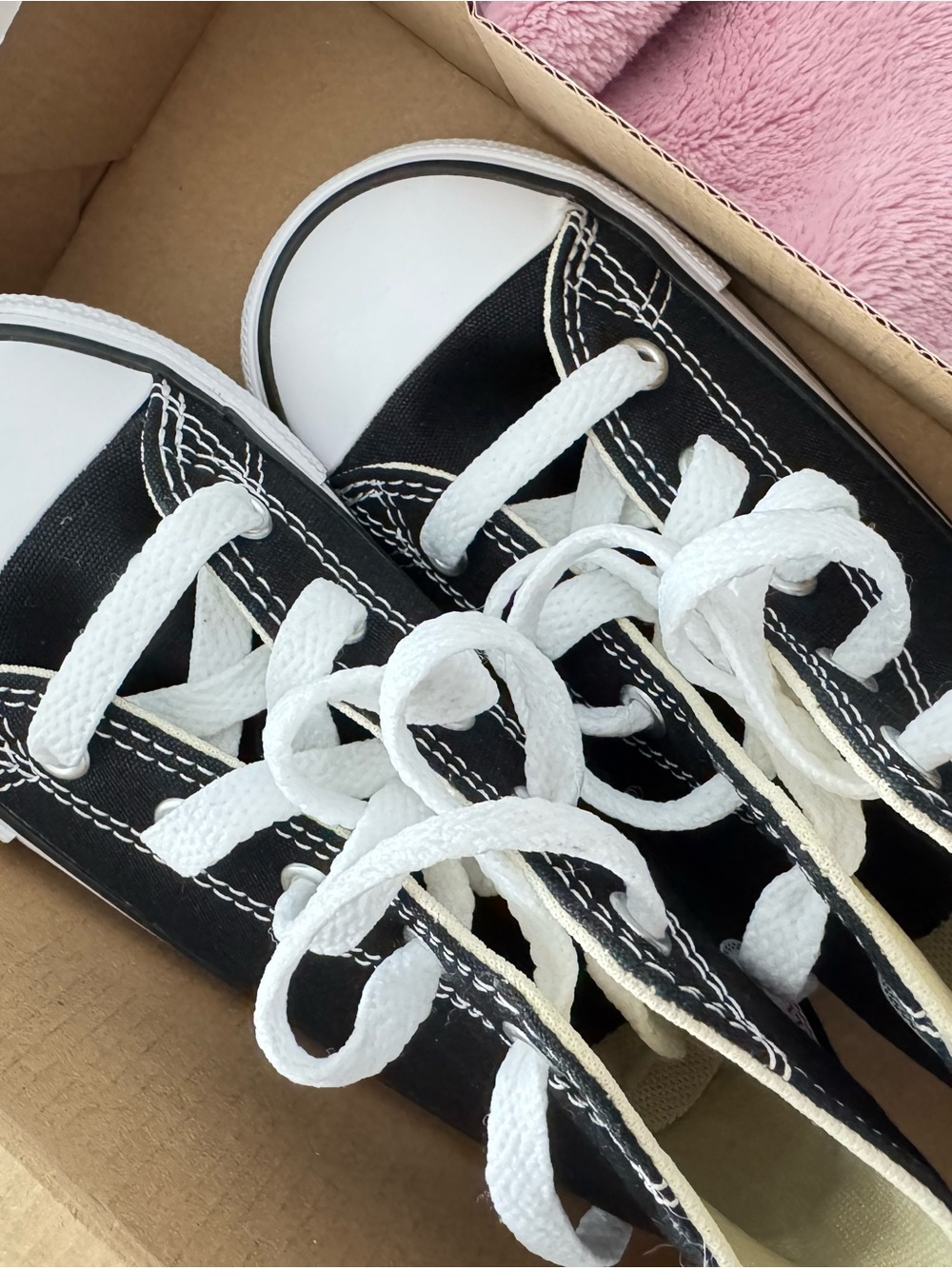 Converse Kids Black and White Low-Top Canvas Sneakers